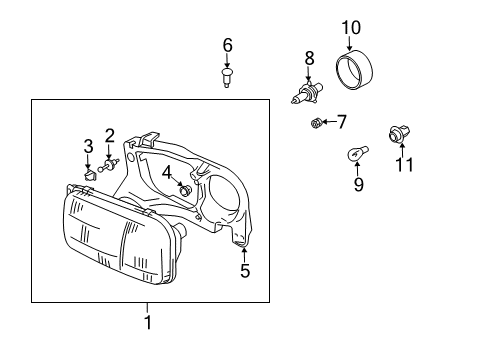 1999 Chevy Tracker Bulbs Diagram