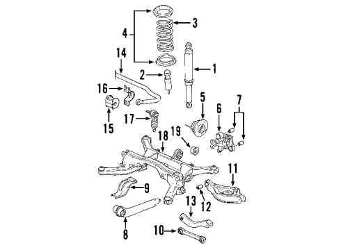 2008 Chevy Equinox Insulator,Rear Spring Upper Diagram for 15882987