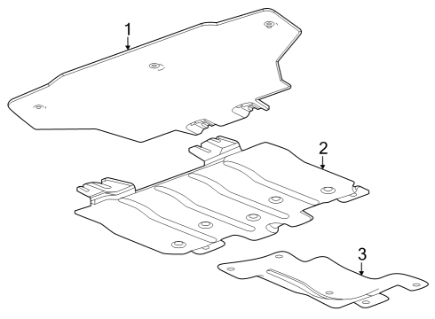 2023 GMC Canyon Under Cover & Splash Shields Diagram