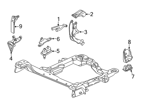 2003 Chevy Venture Engine & Trans Mounting Diagram