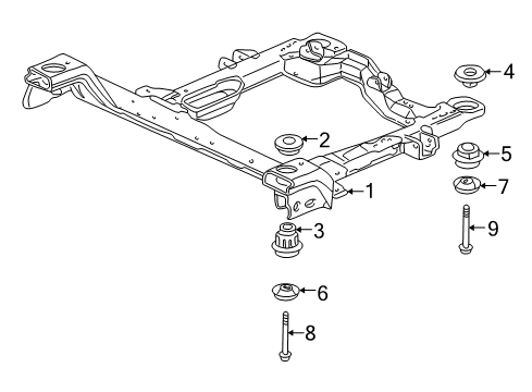 1997 Buick Century Suspension Mounting - Front Diagram