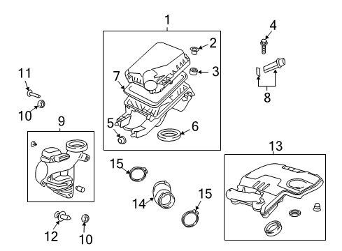 2010 Chevy Malibu Duct,Rear Intake Air(W/Resonator) Diagram for 25847919