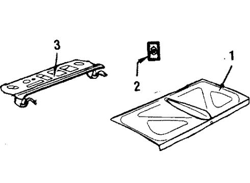 1984 Oldsmobile 98 Emblem Assembly Diagram for 20221898