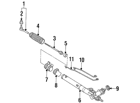 1997 Buick LeSabre P/S Pump & Hoses, Steering Gear & Linkage Diagram 2 - Thumbnail