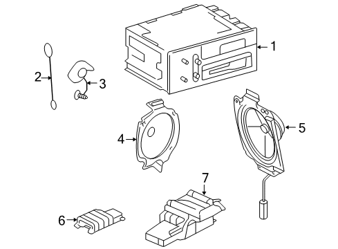 2007 GMC Sierra 1500 Classic Radio Assembly, Amplitude Modulation/Frequency Modulation Stereo & Clock & Audio Disc Diagram for 15850275