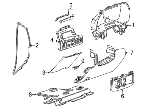 2021 Chevy Tahoe Cluster & Switches, Instrument Panel Diagram 5 - Thumbnail