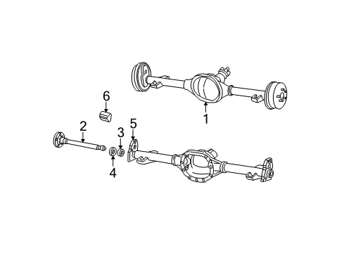 2000 GMC Sonoma Housing Asm,Rear Axle Diagram for 12471537