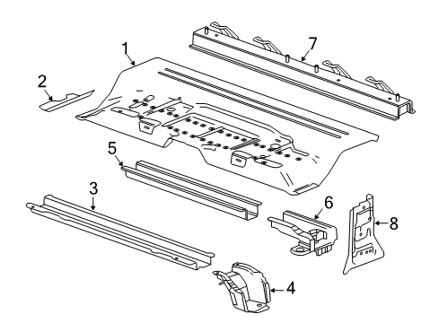 2016 GMC Canyon Filler, Body Lock Pillar Lower Diagram for 22904451