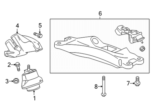 2024 Cadillac CT5 Engine & Trans Mounting Diagram 4 - Thumbnail