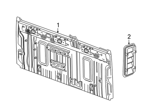 2024 GMC Sierra 2500 HD Back Panel Diagram