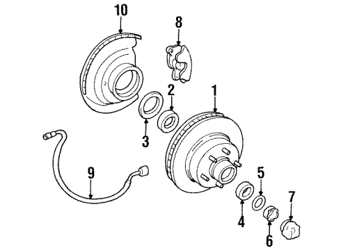 1989 Chevy K3500 Front Brakes Diagram