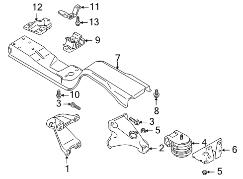 1999 Chevy Tracker Bracket,Engine Front Mounting,LH (On Esn) Diagram for 30020644