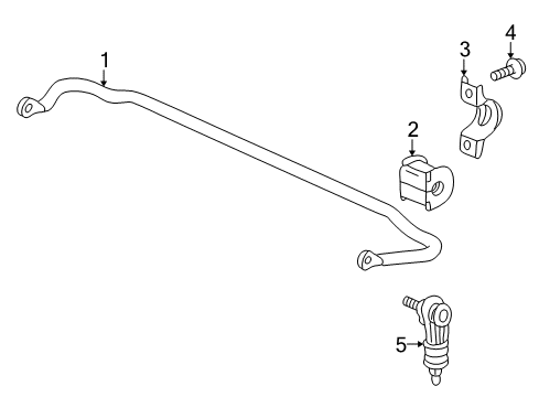 2008 Saturn Vue Stabilizer Bar & Components - Rear Diagram