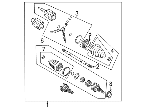 2001 Buick Regal Drive Axles - Front Diagram