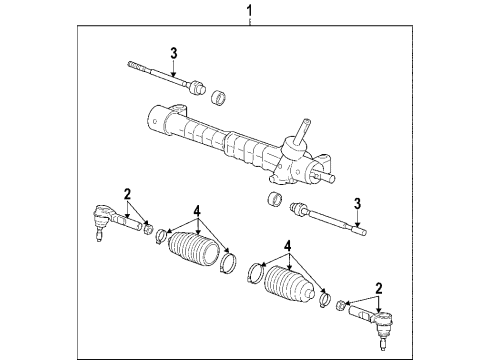 2009 Pontiac G6 P/S Pump & Hoses, Steering Gear & Linkage Diagram 1 - Thumbnail