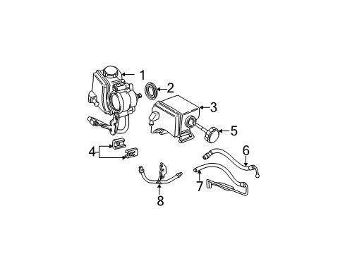 2004 Chevy Classic P/S Pump & Hoses, Steering Gear & Linkage Diagram