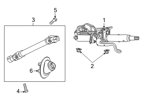 2014 Chevy Caprice Steering Column & Wheel, Steering Gear & Linkage Diagram