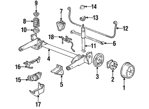 1991 Pontiac Trans Sport Valve Asm,Trunk Fill(Rear Shock Absorber Air) Diagram for 22016436