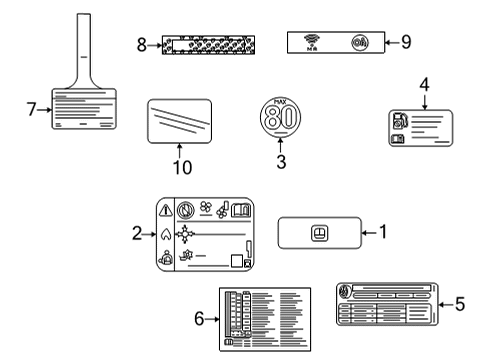 2023 Chevy Trailblazer Information Labels Diagram