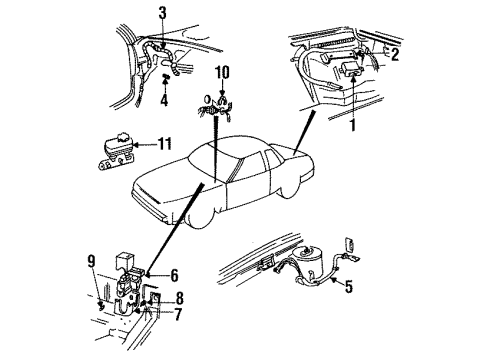 1993 Buick Riviera Cylinder Asm,Brake Master Diagram for 18060170