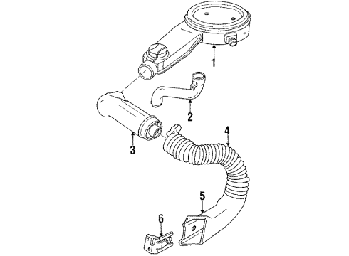 1984 Chevy Citation II ELEMENT, Air Cleaner Intake Diagram for 8996555