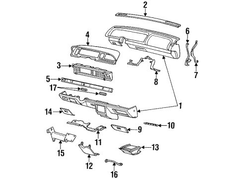 1993 Oldsmobile 88 CLUSTER A Diagram for 16141273