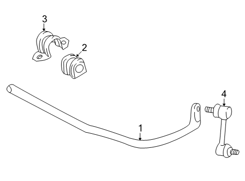 2009 Pontiac Vibe Rear Suspension Components, Lower Control Arm, Upper Control Arm, Stabilizer Bar Diagram