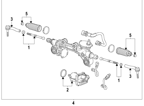 2021 GMC Yukon XL Steering Column & Wheel, Steering Gear & Linkage Diagram 5 - Thumbnail