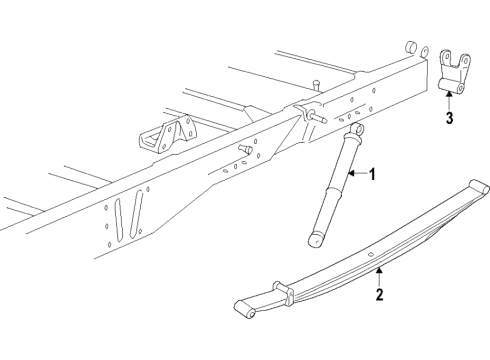 2019 Chevy Express 2500 Spring Assembly, Rear Leaf Diagram for 84205631