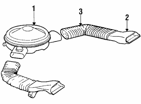 1986 Chevy Camaro Duct,Air Cleaner Inlet Diagram for 14083990