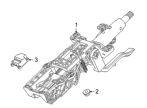 2023 Chevy Suburban Steering Column Assembly Diagram 1 - Thumbnail