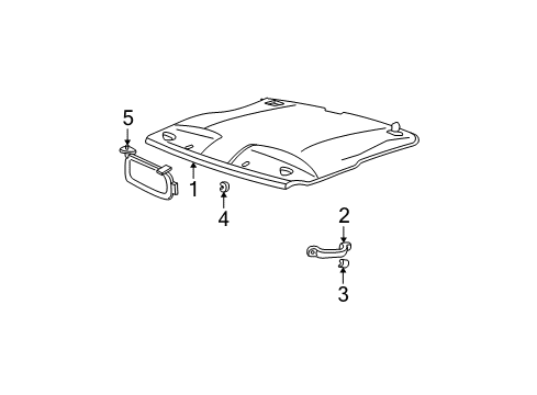 2002 GMC Sonoma Interior Trim - Cab Diagram 4 - Thumbnail