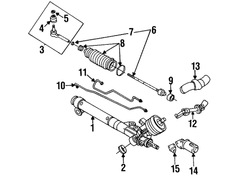 1997 Cadillac Seville Gear Kit,Steering (Remanufacture) Diagram for 26064118