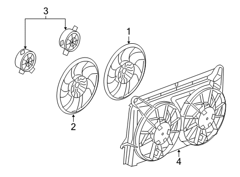 2009 GMC Yukon Cooling System, Radiator, Water Pump, Cooling Fan Diagram 3 - Thumbnail