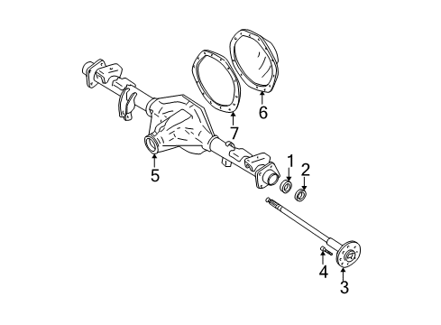 2000 Chevy Silverado 1500 Axle Housing - Rear Diagram 3 - Thumbnail