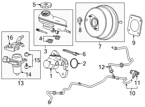 2021 Chevy Camaro Hydraulic System, Brakes Diagram 3 - Thumbnail