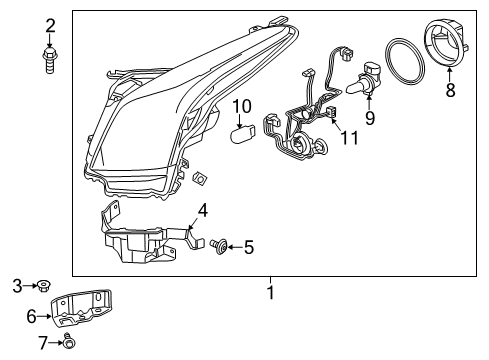 2014 Cadillac ATS Bulbs Diagram 2 - Thumbnail