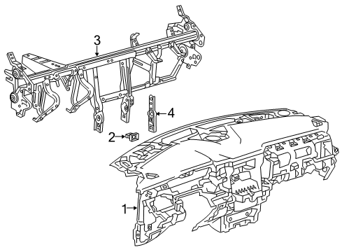 2022 Buick Enclave Panel Assembly, Inst *Black Diagram for 84714235