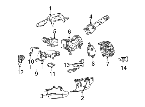 2013 GMC Terrain Switch Assembly, Dimmer *Black Diagram for 23388936