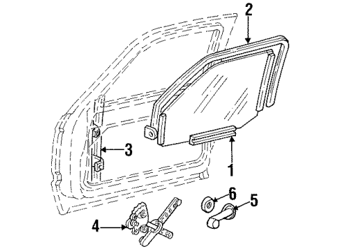 1994 GMC K1500 Front Door, Body Diagram 1 - Thumbnail