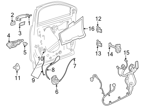 2024 Buick Encore GX Lock & Hardware Diagram