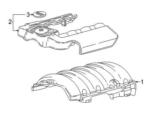 2018 GMC Yukon XL Engine Appearance Cover Diagram