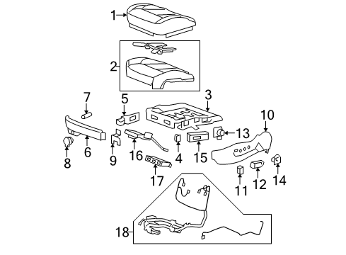 2008 Cadillac DTS Lumbar Control Seats Diagram 2 - Thumbnail