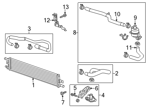 2014 Buick Regal Radiator & Components Diagram