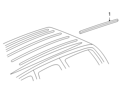 2013 GMC Yukon Exterior Trim - Roof Diagram 1 - Thumbnail