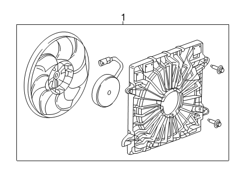 2023 GMC Acadia Cooling System, Radiator, Water Pump, Cooling Fan Diagram