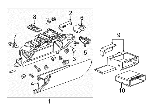 2015 Cadillac CTS Glove Box Diagram