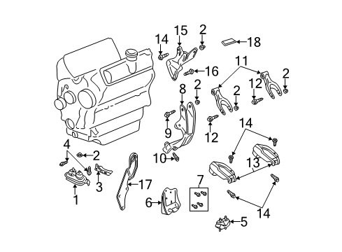 2001 Chevy Monte Carlo Engine & Trans Mounting Diagram 1 - Thumbnail