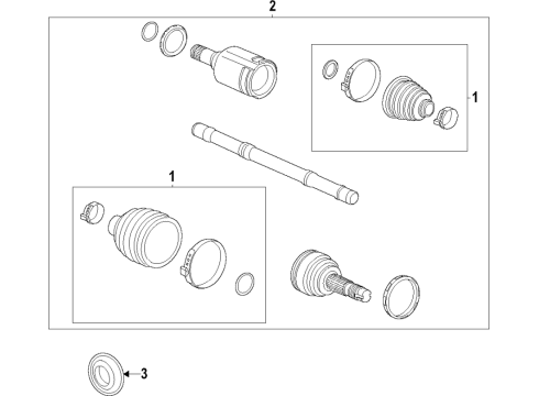 2022 Chevy Trailblazer Front Axle, Axle Shafts & Joints, Drive Axles Diagram