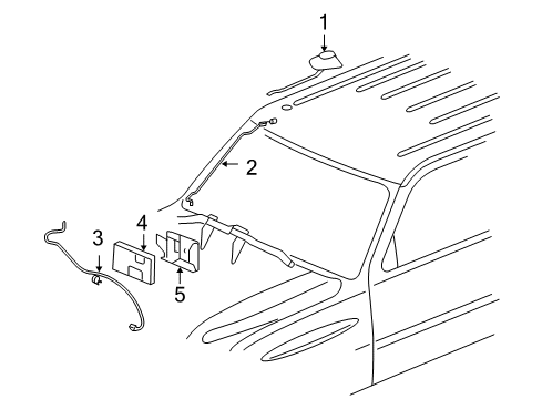 2007 Chevy Silverado 1500 Classic Antenna & Radio Diagram 1 - Thumbnail